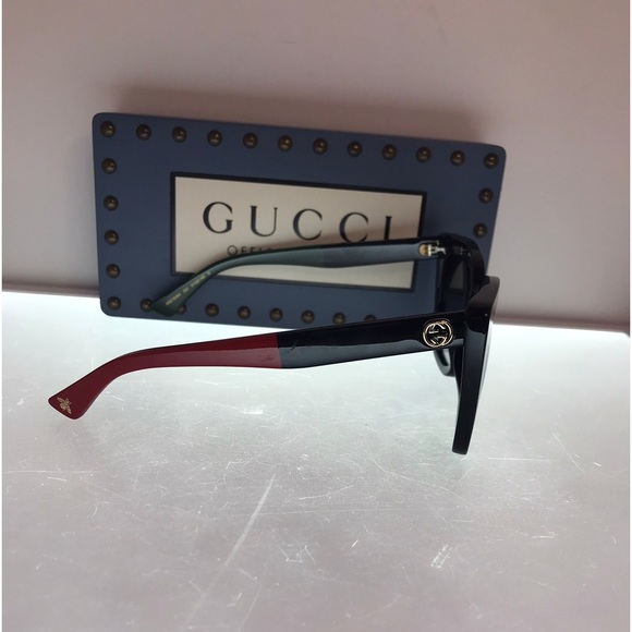 New - Gucci Web GG0163SN Cat-eye Sunglasses - Picture 8 of 16